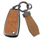 HIBEYO Katlanır Anahtar Araba Anahtarı Kılıfı Ford Focus MK2 MK3 Kuga Edge Ranger Mondeo S-Max C-Max Uzaktan Anahtar Çevirmeli Anahtar Kutusu Anahtar Kutusu Koruyucu Kılıf Anahtar Halkası Aksesuar-A