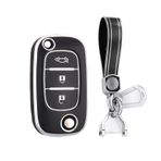 HIBEYO Katlanır anahtar araba anahtarı kılıfı Smart Fortwo 453 Forfour için uygundur Renault Megane 2 Fluence koruyucu kılıf uzaktan anahtar kılıfı Flip anahtar kutusu anahtar kutusu koruyucusu-A