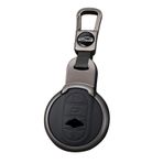 HIBEYO Keyless araba anahtarı kılıfı, BMW Mini Cooper 3. Nesil F55 F56 F57 F54 Gen2 F60 Countryman anahtar kutusu ile uyumlu koruyucu kılıf anahtar halkası anahtar tutucu aksesuar - 4 tuşlu siyah