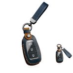 HIBEYO Otomobil anahtarı kılıfı, Hyundai I30 Ix35 KONA Encino Solaris Azera Grandeur Ig Accent Santa fe anahtar kılıfı koruyucu kılıf anahtar kılıfı uzaktan anahtar kılıfı aksesuar-mavi