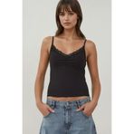 Hiccup Dantel Şeritli Örme Askılı Slim Fit Üst