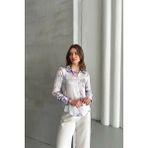 Hiccup Kadınlar MY FASHION Dokulu Soyut Baskılı Düğmeli Gömlek Lila Mor - Lila - Mor