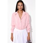 Hiccup Kadınlar Oversize Modal-Viskon Karışımlı Gömlek Parlak Pembe - XL