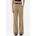 Hiccup Kadınlar Viskon Karışımlı Straight Leg Pantolon Natural - Natürel - 38