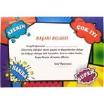 Hiçdurmaal Renkli Yazılı Bristol Kağıt A5 Boyutunda Öğrenciler Için Başarı Belgesi 1 Paket 20LI