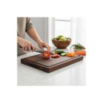 HİCOWOOD Doğal Ceviz Şef Tipi Kesme Tahtası-41x25x2.5 cm-Lazerle Ücretsiz Kişiselleştirme