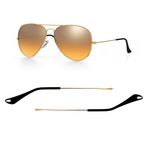 HiCycle2 Ray-Ban RB3025 RB3026 aviator güneş gözlüğü için yedek askı gözlük değiştirilebilir sap, 2 vida, 1 tornavida, Bc03j-siyah, Ölçü Birimi