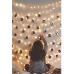 Hidz Tel Led Işık 10 Metre (Sarı) Pilli + 50 Adet Küçük Mandal