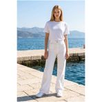 hies PALAZZO PANTOLON - BEYAZ BOL PAÇA LİKRALI YENİ SEZON JEANS