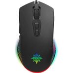 Hietech Kablolu Oyuncu Mouse Rgb 6400 Dpı Örgü Kablolu Macrolu Driverli Gaming Oyuncu Mouse - Siyah