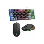 Hietech Kablolu USB Gaming Oyuncu Klavyesi Mekanik Hisli + Oyuncu Mouse - Siyah