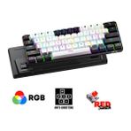 Hietech Tam Mekanik Rgb Antighosting Red Switch Gaming Oyuncu Klavyesi T60WB T60 Gaming Klavye - Beyaz