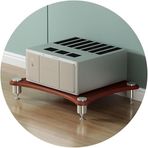 Hifi Raf Av Raf 1 Katlı Mdf Tv Standı TV Dolabı Hifi Amplifikatör Kabini Ayaklar ve Tripod Güç Amplifikatörü Raf Ekipman Dolabı, Kahverengi, 60 * 48 * 10 cm (1 Katlı)