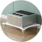 Hifi Ses Dolabı Ekranı Televizyon/Hi-Fi/AV Raf Mdf Standı Çok Amaçlı Ev Dolabı Eğlence Medya Birimi, Beyaz, 60 x 48 x 10 cm (1 katlı)