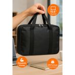 HİG HOME Laptop Çantası 13 14 15.6 İnç Uyumlu Suya Dayanıklı Laptop Taşıma Çantası (3 Katmanlı Koruma)