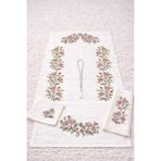 Hig Store 5 Parça Kaneviçe Nakışlı Gelin Damat Bohçası Çeyizlik Hediyelik Seccade Seti Takımı - Bordo - 70 x 110 cm