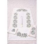 Hig Store 5 Parça Kaneviçe Nakışlı Gelin Damat Bohçası Çeyizlik Hediyelik Seccade Seti Takımı - Gri - 70 x 110 cm
