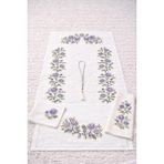 Hig Store 5 Parça Kaneviçe Nakışlı Gelin Damat Bohçası Çeyizlik Hediyelik Seccade Seti Takımı - Mor - 70 x 110 cm