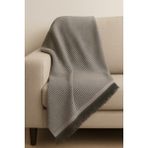 Hig Store Defne Pamuklu Desenli Yıkanabilir Koltuk Örtüsü / Çekyat Örtüsü / Pike Örtüsü 180X220 Ebat - 180 x 220 cm - Antrasit