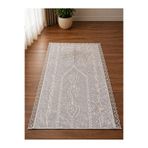 Hig Store Elegance Kadife Fransız Güpürlü Nakışlı Seccade.gri. 70x110