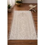 Hig Store Fransız Güpürlü Nakış İşlemeli Çeyizlik Gelin Damat Seccadesi Elyaf Dolgulu 70x110 Ebat