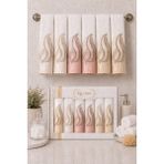 Hig Store Fransız Güpürlü Nakışlı Hediyelik Çeyizlik Gelin Damat Bohçası Kutulu %100 Pamuk Banyo Havlusu Havlu Seti 50X90 Ebat 6 Adet - 50 x 90 cm - Beyaz