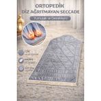 Hig Store Ortopedik Diz Ağrıtmayan Kapitone Tasarım Hediyelik Çeyizlik Seccade 1cm Sünger 65*120 Ebat - Gri - 65 x 120 cm