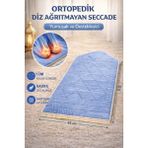 Hig Store Ortopedik Diz Ağrıtmayan Kapitone Tasarım Hediyelik Çeyizlik Seccade 1cm Sünger 65*120 Ebat - Mavi - 65 x 120 cm