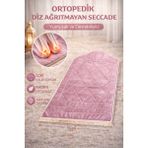 Hig Store Ortopedik Diz Ağrıtmayan Kapitone Tasarım Hediyelik Çeyizlik Seccade 1cm Sünger 65*120 Ebat - Pembe - 65 x 120 cm