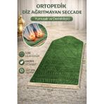 Hig Store Ortopedik Diz Ağrıtmayan Kapitone Tasarım Hediyelik Çeyizlik Seccade 1cm Sünger 65*120 Ebat - Yeşil - 65 x 120 cm