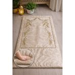 Hig Store Sırma Nakış Işlemeli Çeyizlik - Diz Ağrıtmaz / Ortopedik Arası Elyaf Dolgulu Seccade 80X120 Ebat - Bej - 80 x 120 cm