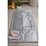 Hig Store Sırma Nakış Işlemeli Çeyizlik - Diz Ağrıtmaz / Ortopedik Arası Elyaf Dolgulu Seccade 80X120 Ebat - Gri - 80 x 120 cm