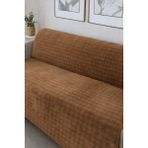 Hig Store Tavşan Tüyü Ithal Bubble Ultra Yumuşak Kaymaz Yıkanabilir Koltuk/çekyat Örtüsü 170X210 Büyük Ebat - 170 x 210 cm - Kahverengi