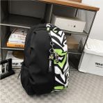 High Quality Shoe Bag Erkekler Için Şık Sokak Sırt Çantası, Ortaokul Öğrencileri, Okul Çantaları, Lise Öğrencilerinin Kişiselleştirilmiş Grafiti Moda Marka Kampüs Sırt Çantaları (Yurt Dışından) - Açık Yeşil