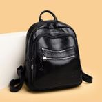 High Quality Shoe Bag Gündelik Kadın Sırt Çantası Yumuşak Deri Dokulu Büyük Kapasiteli Öğrenci Çantası (Yurt Dışından) - Siyah - Sarı
