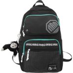 High Quality Shoe Bag Moda Kadın Hafif Moda Marka Sırt Renk Kontrastı Okul Erkek Ortaokul Öğrencisi Lise Öğrencisi Niş Tasarım Sırt Çantası (Yurt Dışından) - Siyah