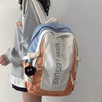 High Quality Shoe Bag Okul Çantası Üniversite Öğrencisi Tasarım Niş Lise Öğrencisi Ortaokul Doğum Günü Moda Markası Amerikan Seyahat Bilgisayar Sırt Çantası (Yurt Dışından) - Lacivert