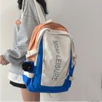 High Quality Shoe Bag Okul Çantası Üniversite Öğrencisi Tasarım Niş Lise Öğrencisi Ortaokul Doğum Günü Moda Markası Amerikan Seyahat Bilgisayar Sırt Çantası (Yurt Dışından) - Siyah - Turuncu
