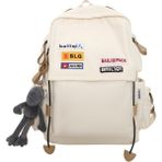 High Quality Shoe Bag Okul Düz Büyük Kapasiteli Ortaokul Öğrencisi Sırt Hafif ve Dayanıklı Açık Hava Seyahati Sırt Büyük Boy Çantası (Yurt Dışından) - Beyaz