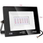 Hightek LED Projektör 20W 24 Smd Slim Kırmızı IP66 Hıghtek HT-0311