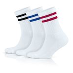 Hightex 3 Çift Yüksek Kalite Penye Pamuk Tabanaltı Havlulu Dikişsiz Ter Emici Kadın/Erkek Aktivite Tenis Trekking Hiking Golf Spor Çorabı 4205 (40/44)