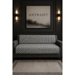 Higliving \ Labirent /desen / Modern / Dokuma / Koltuk Örtüsü / Iki Yönlü Saçaklı / Çekyat / Kanepe / Örtüsü 170X210 - 170 x 210 cm - Antrasit