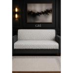 Higliving \ Labirent /desen / Modern / Dokuma / Koltuk Örtüsü / Iki Yönlü Saçaklı / Çekyat / Kanepe / Örtüsü 170X210 - 170 x 210 cm - Gri