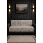 Higliving \ Labirent /desen / Modern / Dokuma / Koltuk Örtüsü / Iki Yönlü Saçaklı / Çekyat / Kanepe / Örtüsü 170X210 - 170 x 210 cm - Vizon