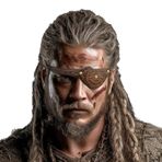 HiiFeuer Ortaçağ kabartmalı korsan göz kapağı, vintage suni deri göz maskesi, Viking aksesuarı, Rönesans göz kapağı Cosplay (kahverengi B)
