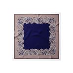 hijabchi Büyük Boy Ipeksi Sura Rayon Eşarp - Gül Kurusu - Lacivert - 120 X 120 Cm