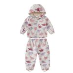 HIKIDS Çocuklar Su Geçirmez Ceket Yağmur Pantolonu Kızlar Dinozor Pembe Yağmurluk Erkek Hafif Çamur Kir Geçirmez Ceket Pantolon 5 Yıl