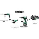 Hikoki Set-4 (830 W 26 Mm 3.2 J Sds Plus Kırıcı Delici+730 W 115 Mm Elektrikli Avuç Taşlama+55Nm Akülü Darbeli Vidalama Matkap)