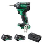 Hikoki WH18DC-2.0 18 V 2.0 ah 210 NM Çift Akülü Kömürsüz Şarjlı Darbeli Vidalama