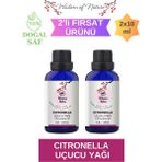 Hikona Heka 2 Adet Citronella Uçucu Yağı(Citronella Essential Oil)Saf ve Doğal YAĞ(2x10 ml)